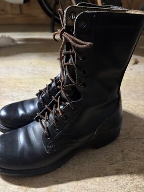 Vintage Ro-Search military Leather Lace-Up Combat Boots 4.5M /6.5W